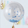 Conj. 3 Balões 92cm Confetis Azuis